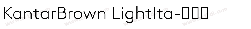 KantarBrown LightIta字体转换